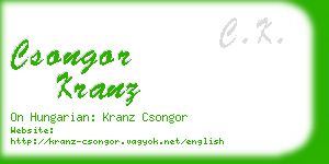 csongor kranz business card